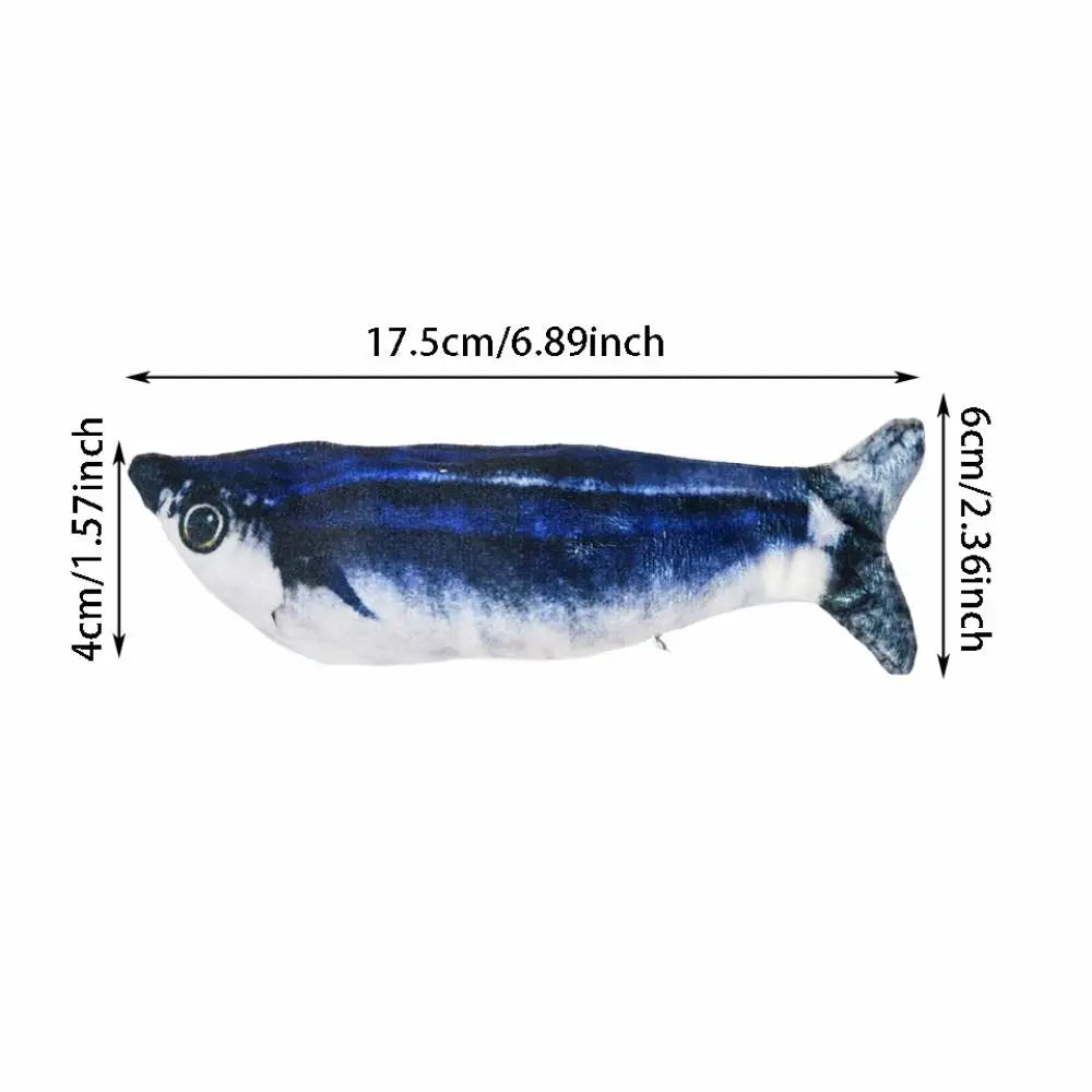 1/3Pcs Wagging Tail Electric Simulation Fish Cat Motion Sensor Tap-Activated Interactive Cat 3 Flapping Mode
