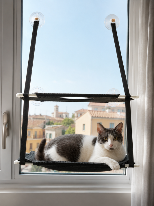 Mirador doble para gatos — Doble Nivel, Soporta 25 kg